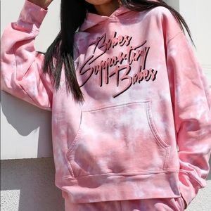 Brunette The Label x Juicy Couture Sweatshirt (Pink Marble Tie-Dye) XS